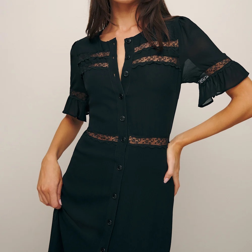 Reformation Woodson Dress - Black